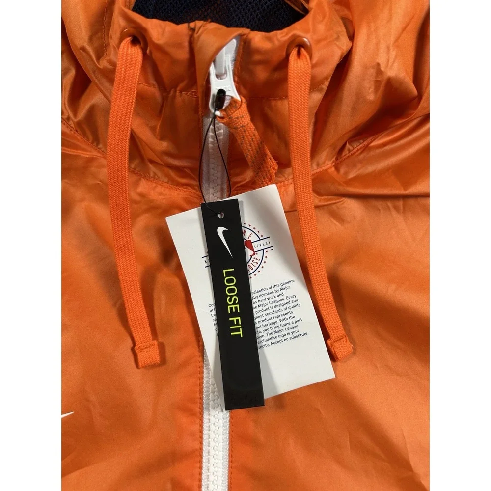 Nike Houston Astros Windbreaker Mens XXL Anorak Half Zip Jacket Hooded Blue NWT